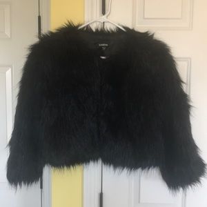Faux fur short jacket
